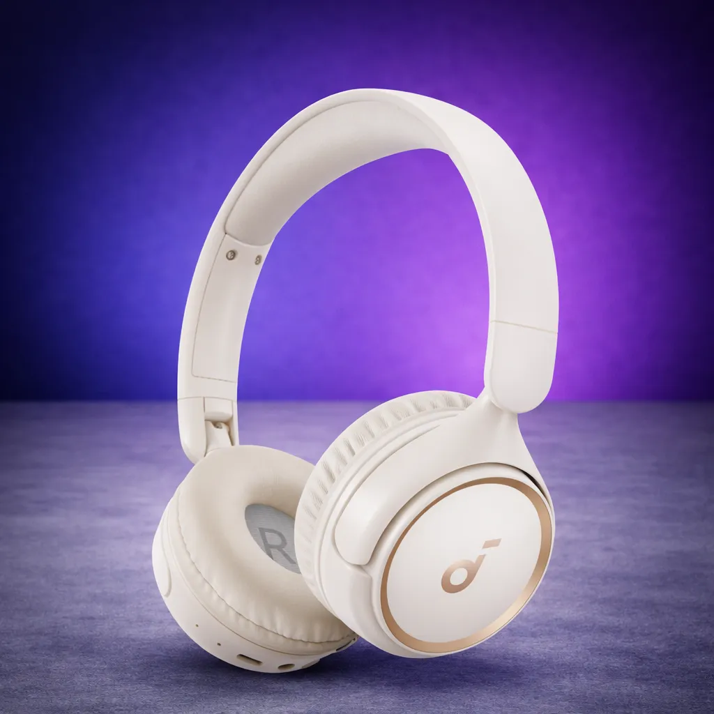 Anker Soundcore H30i Wireless On-Ear Headphones, Foldable Design, Pure Bass, 70H Playtime, Bluetooth 5.3 (White)