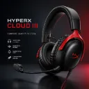 HyperX Cloud III Gaming Headset – DTS 7.1 Surround Sound (Red)