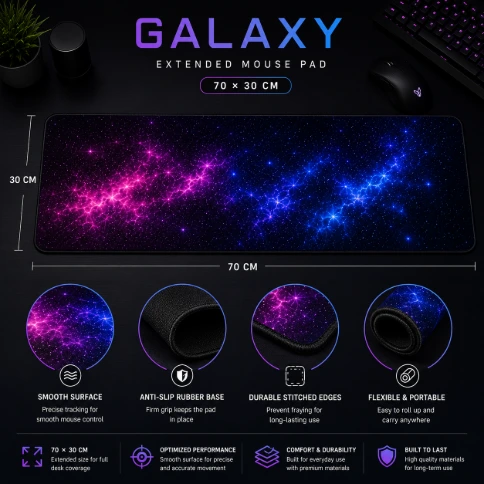 Galaxy Extended Gaming Mouse Pad 70 × 30 cm