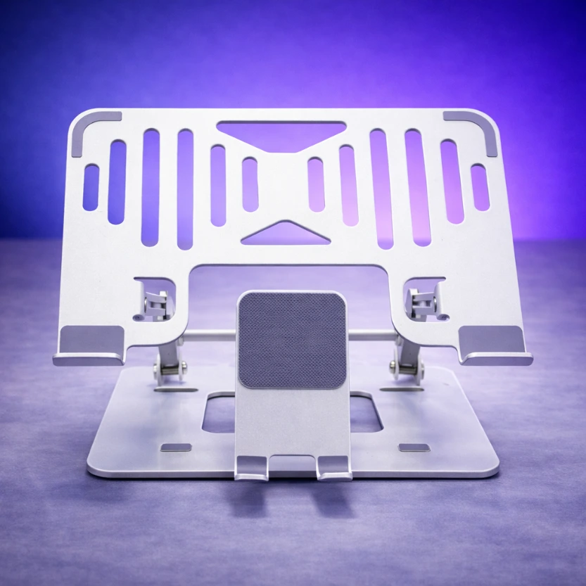 Laptop & Mobile Stand Silver