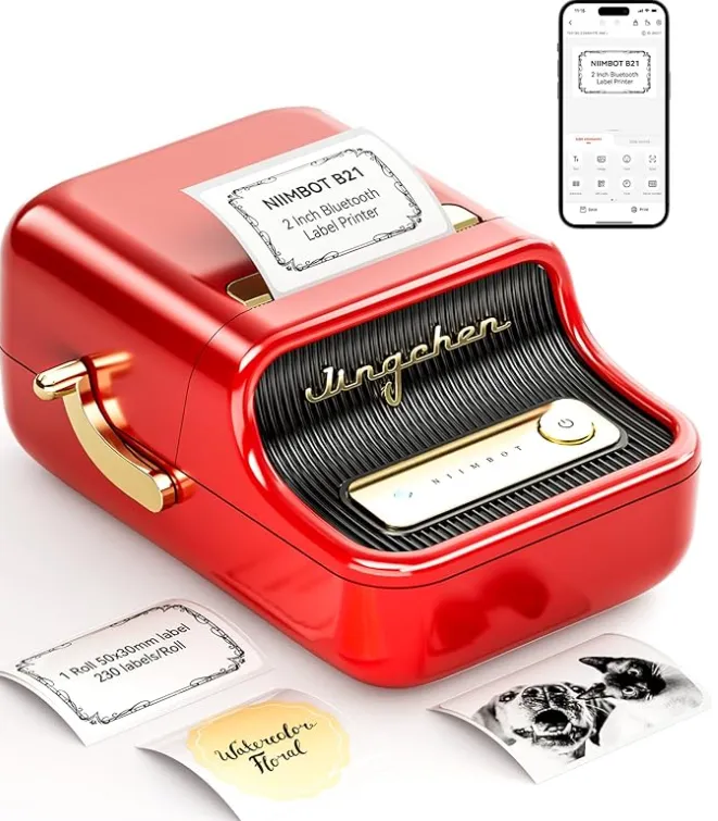 NIIMBOT B21 Label Maker, Thermal Label Printer