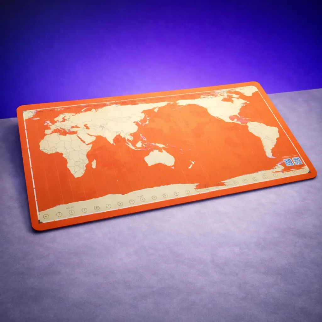 Leather Mouse Pad - Double face – Orange Edition (90x40 cm)