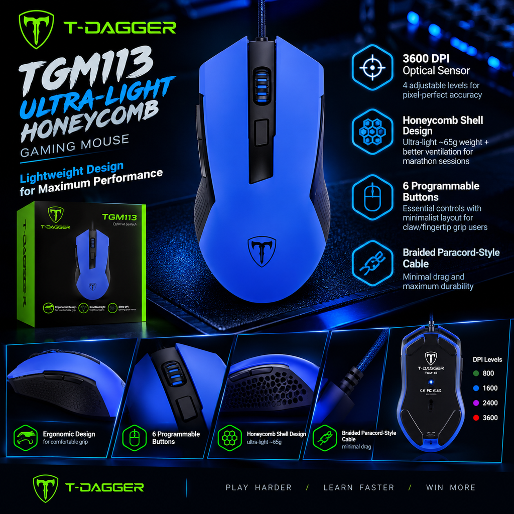 T-DAGGER TGM-113 Ultra-Light Honeycomb
