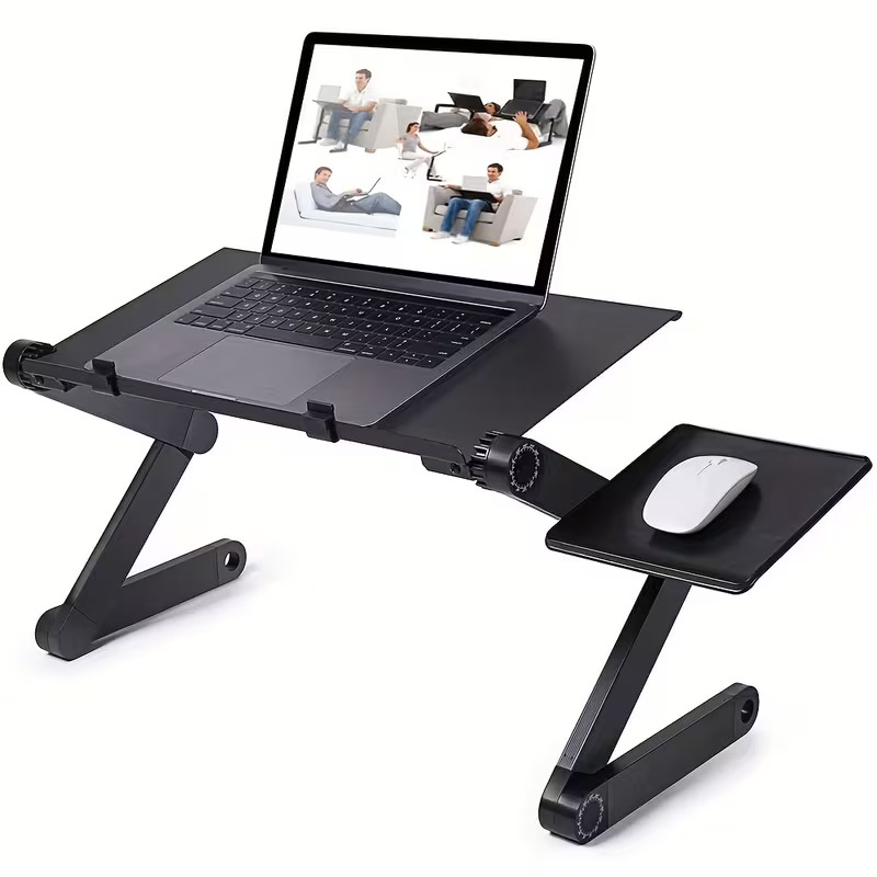 Foldable Adjustable Laptop Stand & Desk with Clamp- Base